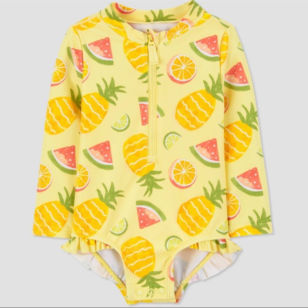🍍🍉 Carters Just One You Long Sleeve Fruits Rash Guard🍉🍍